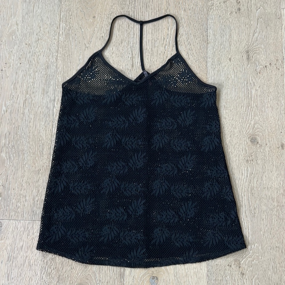 Black bikini / bathing suit / swimsuit cover up. Medium.